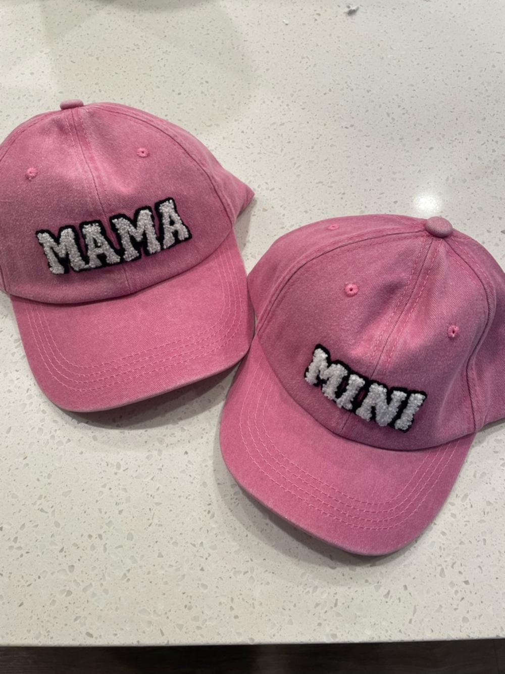 NWOT 2 Piece Mama and Mini Matching Baseball Cap Set for Mom and Baby Hats Pink